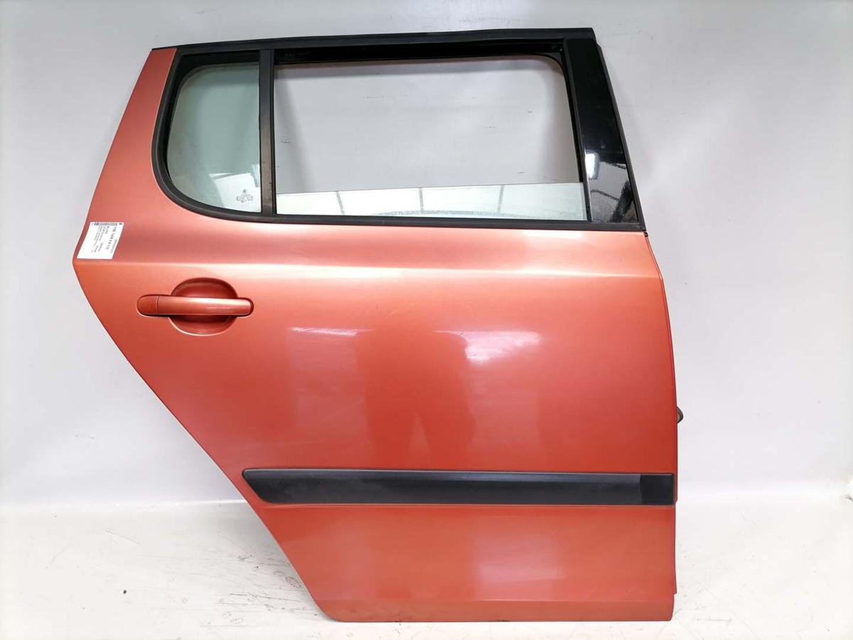 Skoda Fabia 2 5J original Tür hinten rechts LF3H Tangerine Orange Fließheck Bj.2008